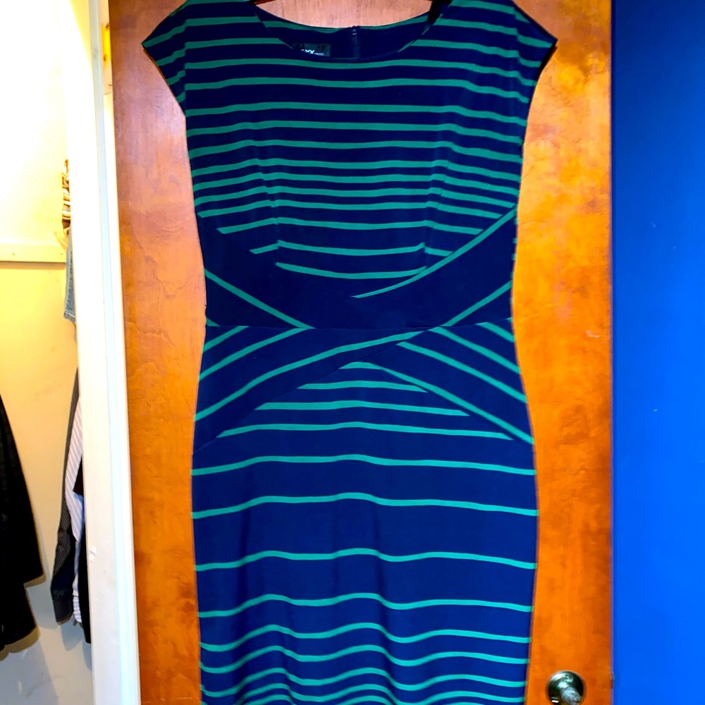 Navy & Green Alyx dress.